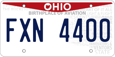 OH license plate FXN4400