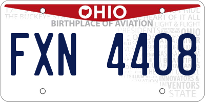 OH license plate FXN4408