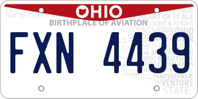 OH license plate FXN4439