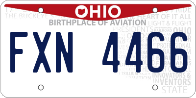 OH license plate FXN4466