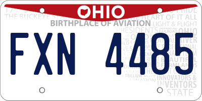 OH license plate FXN4485