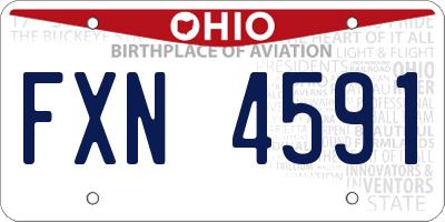 OH license plate FXN4591