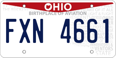 OH license plate FXN4661