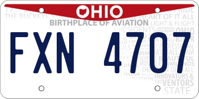 OH license plate FXN4707