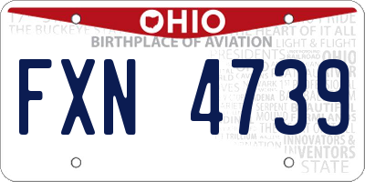 OH license plate FXN4739