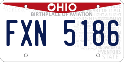 OH license plate FXN5186