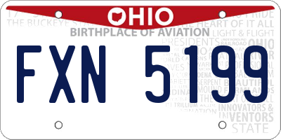 OH license plate FXN5199