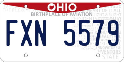 OH license plate FXN5579
