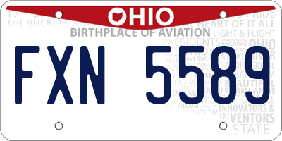 OH license plate FXN5589