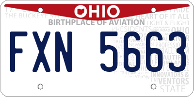 OH license plate FXN5663