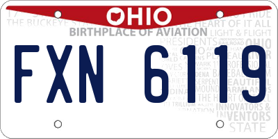 OH license plate FXN6119