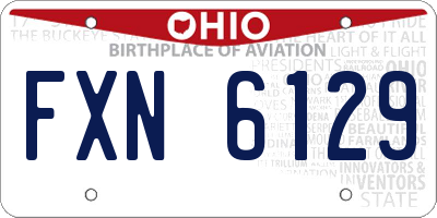 OH license plate FXN6129