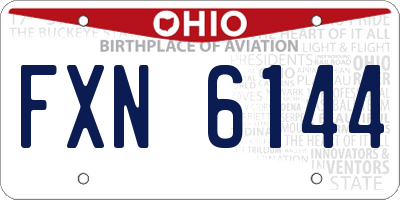 OH license plate FXN6144