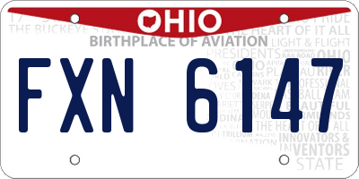 OH license plate FXN6147