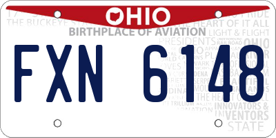 OH license plate FXN6148