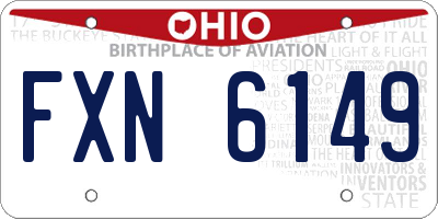 OH license plate FXN6149