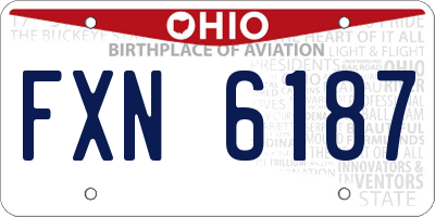 OH license plate FXN6187