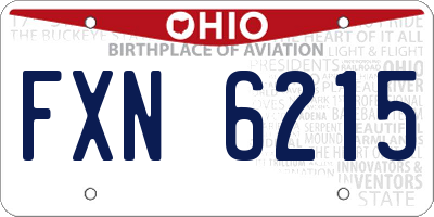 OH license plate FXN6215