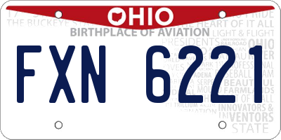OH license plate FXN6221