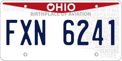 OH license plate FXN6241