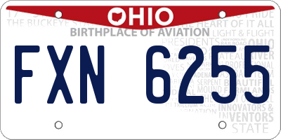 OH license plate FXN6255