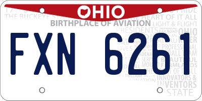 OH license plate FXN6261