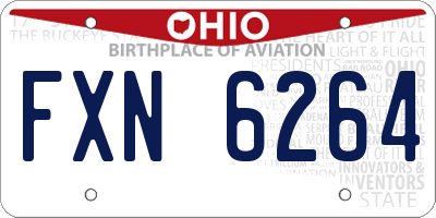 OH license plate FXN6264