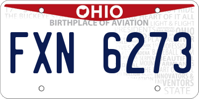 OH license plate FXN6273