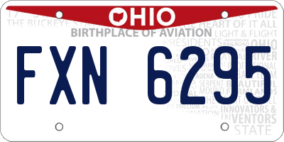 OH license plate FXN6295
