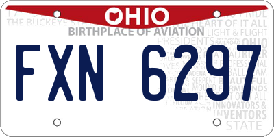 OH license plate FXN6297