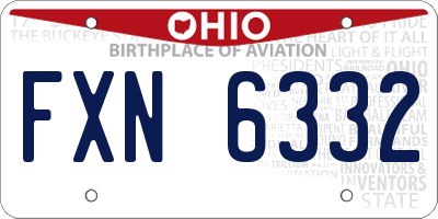 OH license plate FXN6332