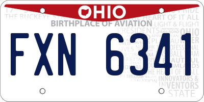 OH license plate FXN6341
