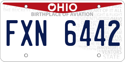 OH license plate FXN6442