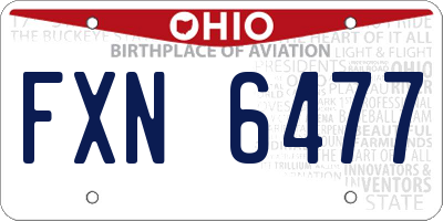 OH license plate FXN6477