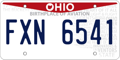 OH license plate FXN6541