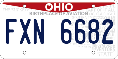 OH license plate FXN6682