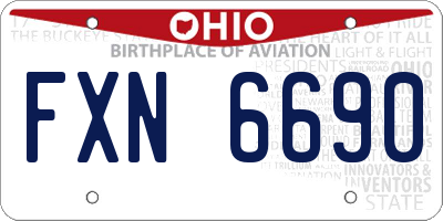 OH license plate FXN6690