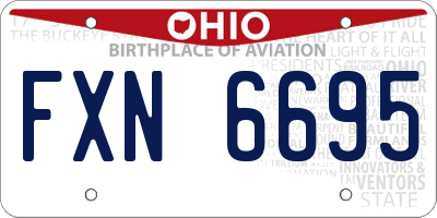 OH license plate FXN6695