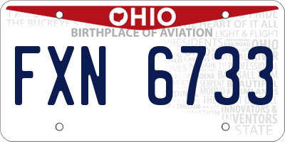 OH license plate FXN6733