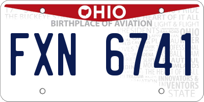 OH license plate FXN6741