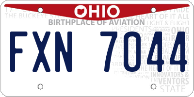 OH license plate FXN7044