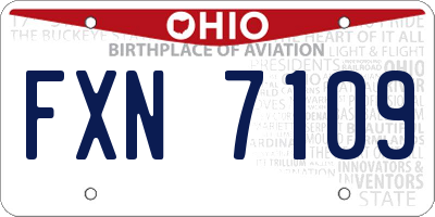 OH license plate FXN7109