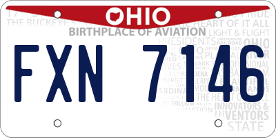 OH license plate FXN7146