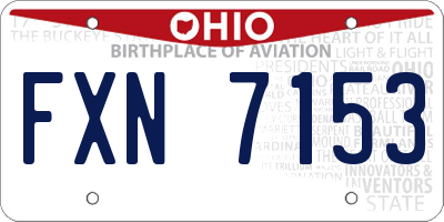 OH license plate FXN7153