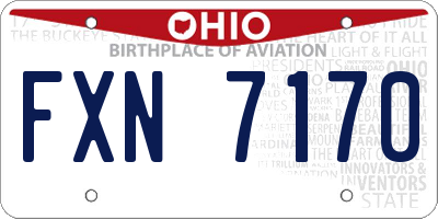 OH license plate FXN7170