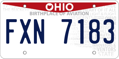 OH license plate FXN7183