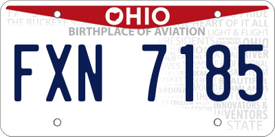 OH license plate FXN7185