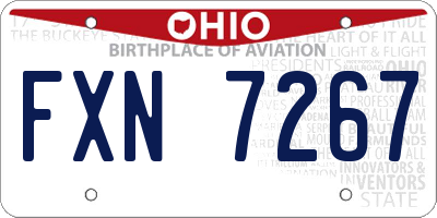 OH license plate FXN7267