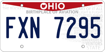 OH license plate FXN7295