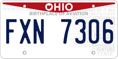OH license plate FXN7306